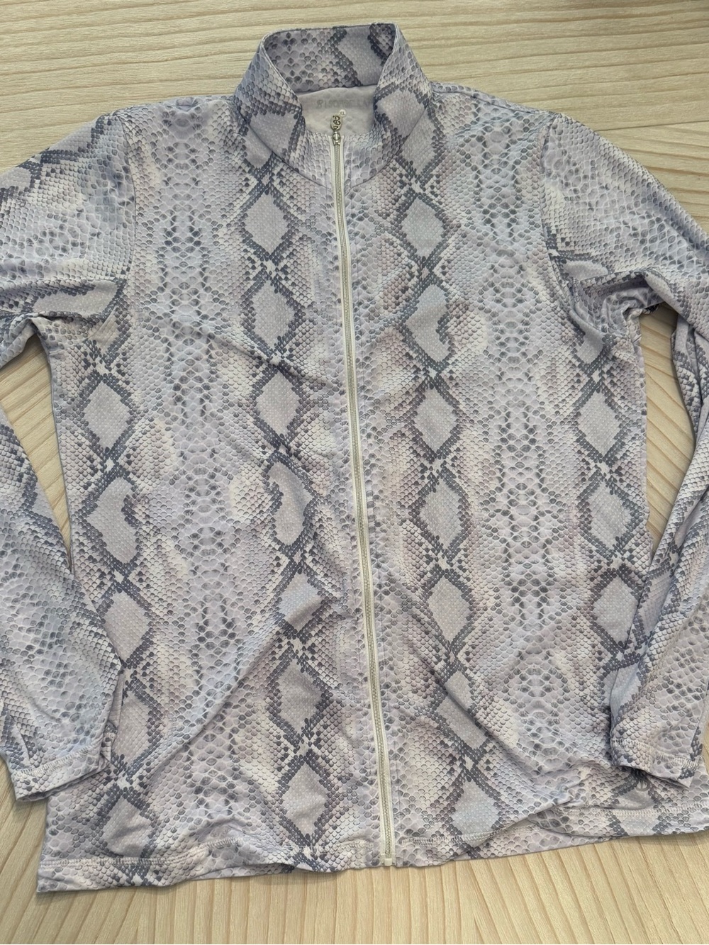 Lightweight Snake-Print Bomber Jacket - Gray